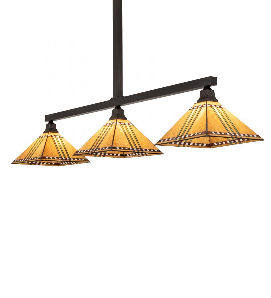 62" Long Prairie Corn 3 Light Island Pendant