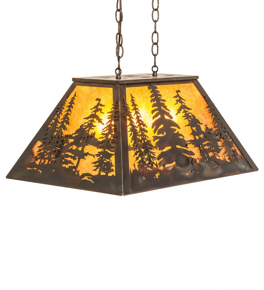 24" Long Tall Pines Oblong Pendant