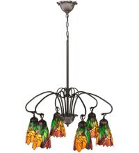 Meyda Green 104887 - 26" Wide Iris 6 Light Chandelier