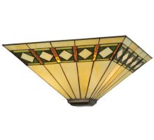 Meyda Green 11106 - 17" Square Diamond Band Mission Shade