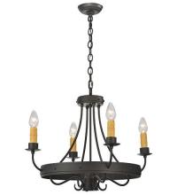 Meyda Green 112633 - 25" Wide Franciscan 4 Light Chandelier