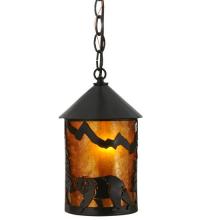 Meyda Green 112953 - 6" Wide Lone Bear Northwoods Mini Pendant