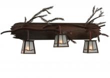 Meyda Green 113088 - 32" Wide Pine Branch Valley View 3 Light Vanity Light