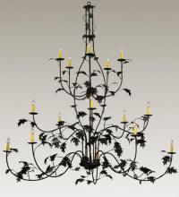 Meyda Green 134147 - 72" Wide Oak Leaf 15 Light Chandelier