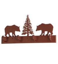 Meyda Green 134177 - 24" Long Bear on the Loose 4 Hooks Coat Rack