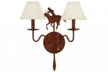 Meyda Green 140707 - 18" Wide High Plains Rider 2 Light Wall Sconce