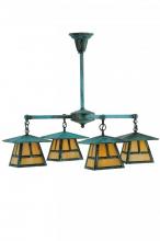 Meyda Green 142421 - 32"W Craftsman Signature Stillwater 4 LT "T" Mission Chandelier