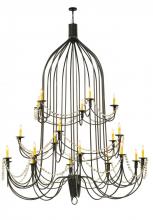 Meyda Green 149323 - 72"W Bell 20 LT Three Tier Chandelier