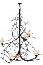 Meyda Green 150694 - 50"W Winter Solstice Empire 6 LT Chandelier