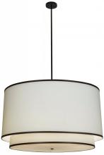 Meyda Green 153491 - 48"W Cilindro White 2 Tier Textrene Pendant