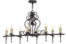 Meyda Green 154026 - 48" Long Monica 8 Light Oblong Chandelier