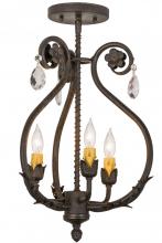 Meyda Green 157893 - 12" Wide Antonia 3 Light Chandelier