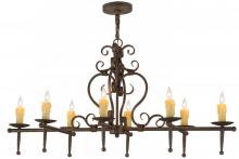 Meyda Green 160713 - 48" Long Monica 8 Light Oblong Chandelier