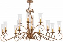 Meyda Green 160782 - 60"L Wallis 14 LT Oblong Chandelier