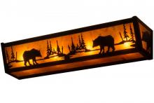 Meyda Green 162743 - 24"W Bear at Lake Vanity Light