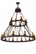 Meyda Green 169258 - 54" Wide Lakeshore 15 Light Two Tier Chandelier