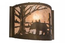 Meyda Green 169675 - 12" Wide Bear at Lake Wall Sconce