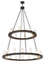 Meyda Green 175414 - 54" Wide Loxley 24 Light Two Tier Chandelier