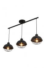 Meyda Green 178732 - 42" Long Nautical Dome 3 Light Oblong Pendant