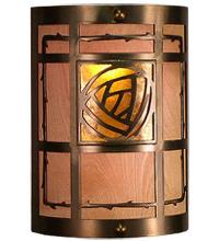 Meyda Green 19863 - 9" Wide Bungalow Rose Wall Sconce