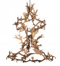 Meyda Green 212274 - 58" Wide Antlers Fallow Deer 12 Light Chandelier