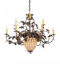 Meyda Green 223642 - 39" Wide Greenbriar Oak 9 Light Chandelier