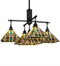 Meyda Green 231684 - 38" Square Prairie Wheat 5 Light Chandelier