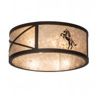 Meyda Green 233537 - 24" Wide Black Stallion Flushmount