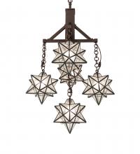 Meyda Green 237620 - 26" Wide Moravian Star 5 Light Chandelier