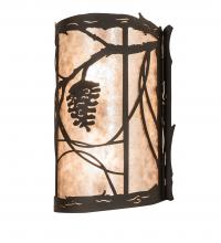 Meyda Green 250756 - 10" Wide Whispering Pines Center Wall Sconce