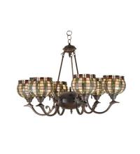 Meyda Green 27404 - 32"W Jeweled Basket 6 LT Chandelier