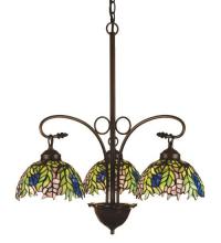 Meyda Green 27415 - 30"W Tiffany Honey Locust 3 LT Chandelier