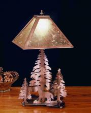 Meyda Green 32593 - 21"H Northwoods Wolf on the Loose Table Lamp
