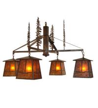 Meyda Green 32698 - 40"W Tall Pines Valley View 4 LT Chandelier