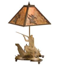 Meyda Green 50402 - 20"H Duck Hunter W/Dog Table Lamp