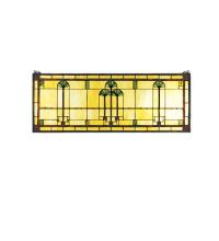 Meyda Green 50825 - 35"W X 13"H Ginkgo Stained Glass Window