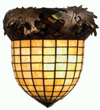 Meyda Green 51852 - 12" Wide Greenbriar Oak Wall Sconce