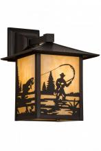 Meyda Green 63713 - 9" Square Seneca Fly Fisherman Wall Sconce