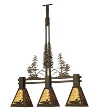 Meyda Green 70028 - 30"L Loon Tall Pines 3 LT Island Pendant