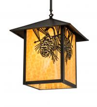 Meyda Green 80797 - 16" Square Seneca Winter Pine Pendant