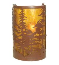 Meyda Green 81808 - 6"W Tall Pines Corner Wall Sconce