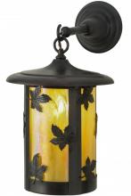 Meyda Green 90965 - 10"W Fulton Maple Leaf Hanging Wall Sconce