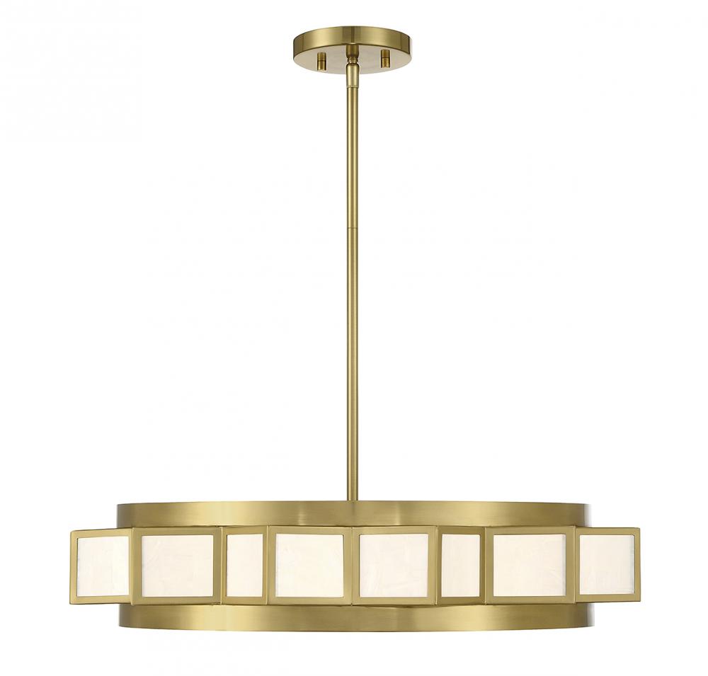 Gideon 4-Light Chandelier in Warm Brass