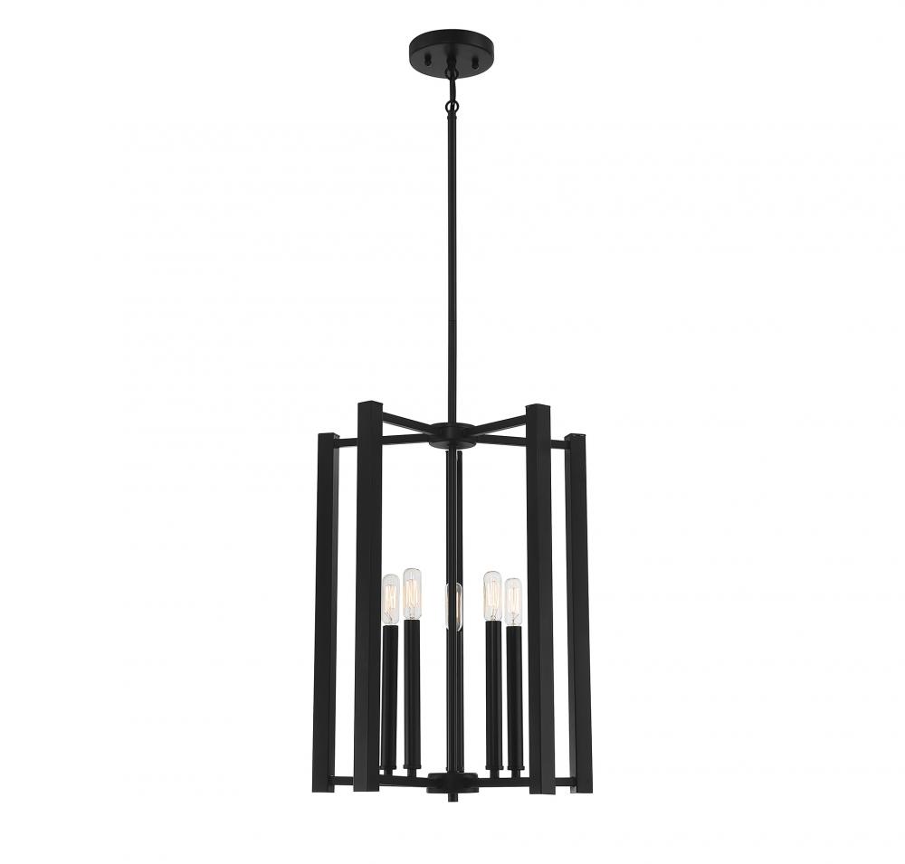 Benson 5-Light Pendant in Matte Black