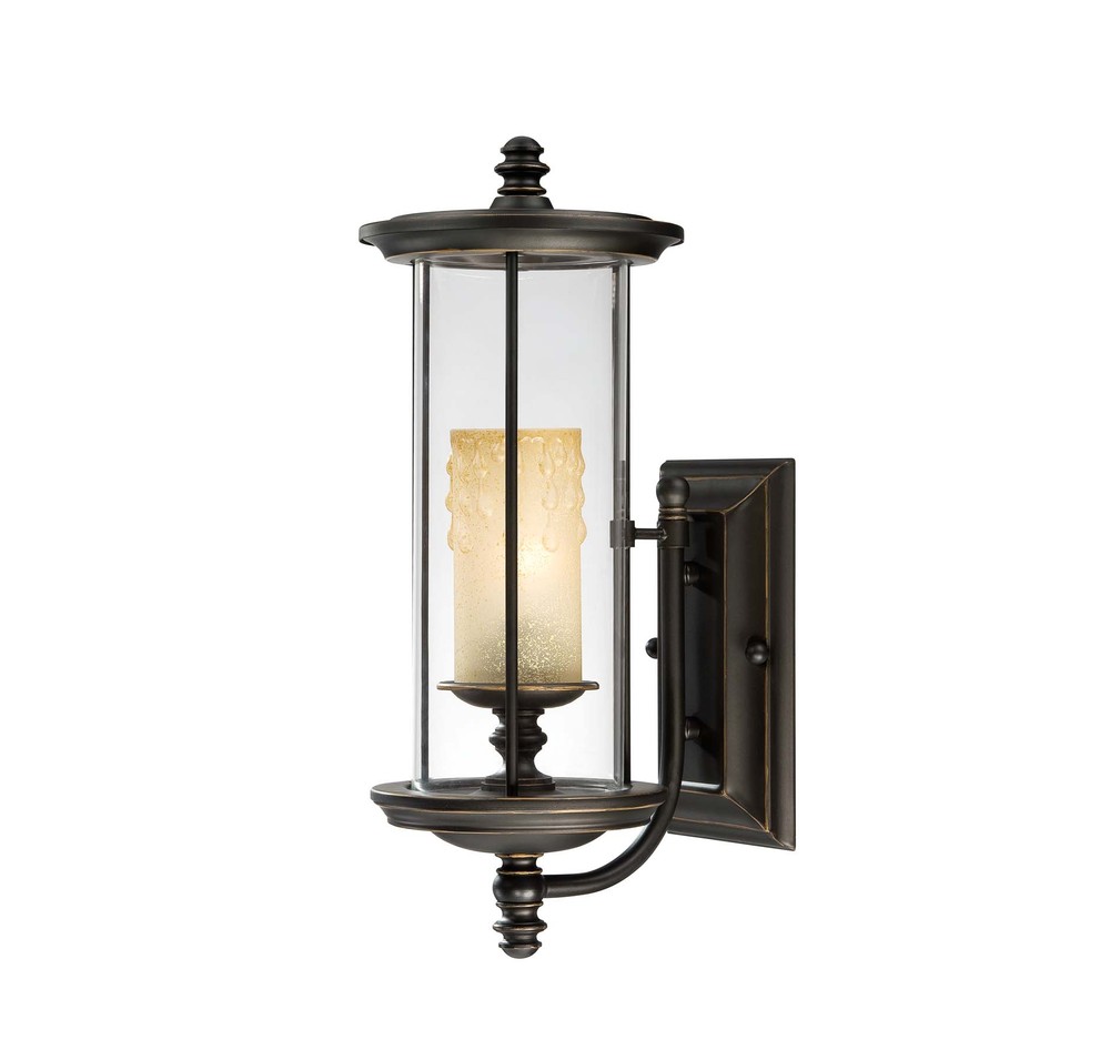 English Bronze W/gold Wall Lantern