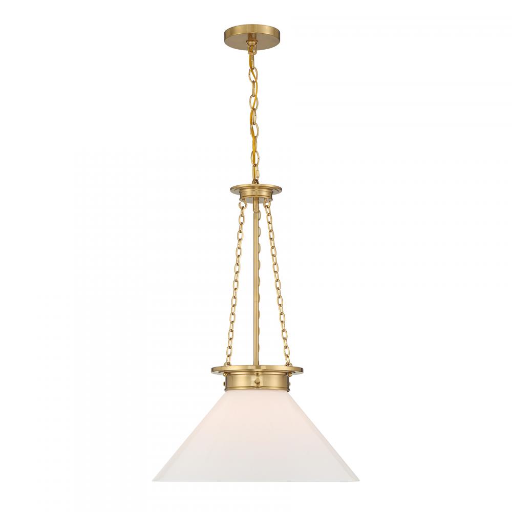 Myers 1-Light Pendant in Warm Brass