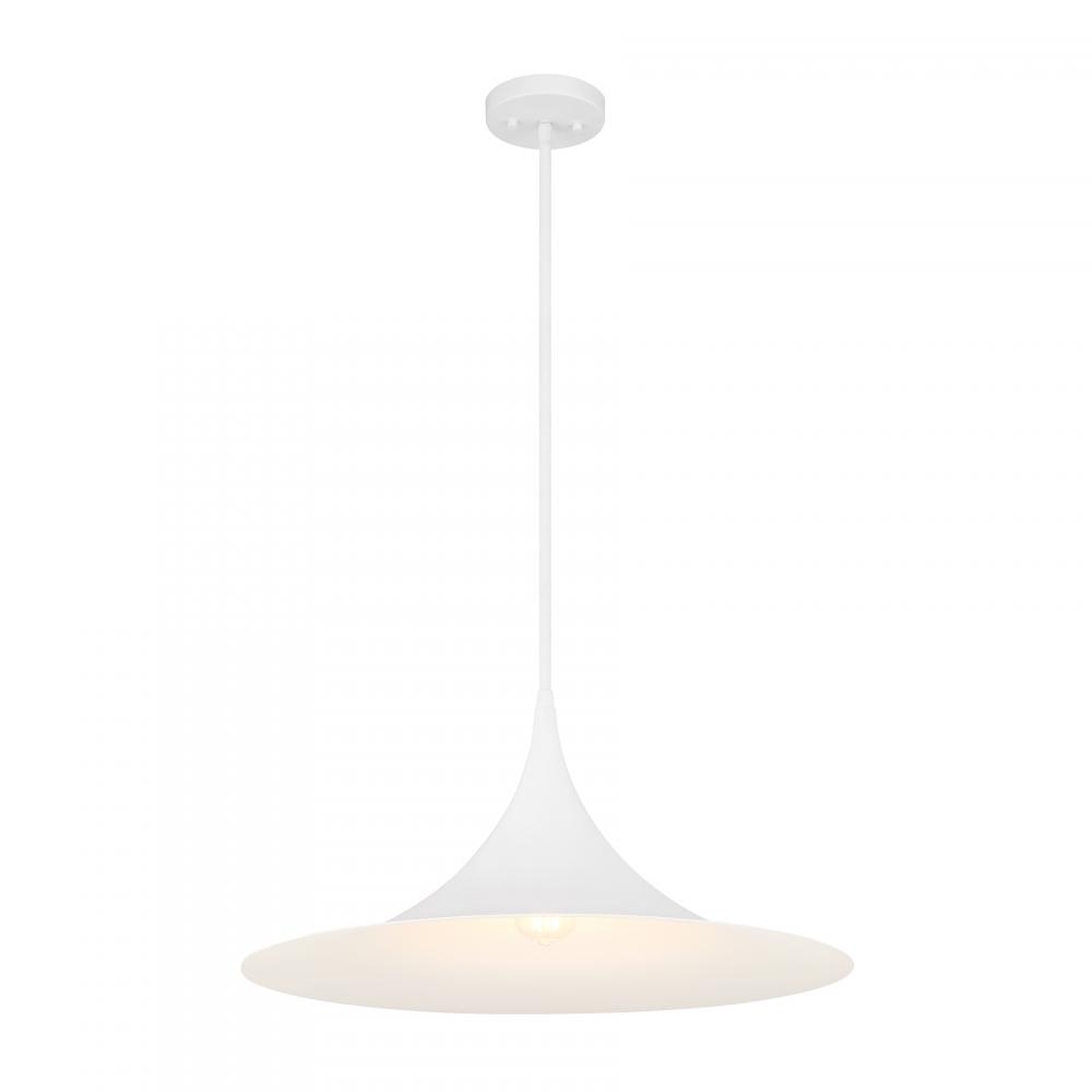 Bowdin 1-Light Pendant in Bisque White