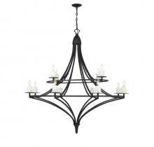 Savoy House 1-1672-12-89 - Director 12-Light Chandelier in Matte Black