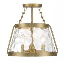 Savoy House 6-1802-3-322 - Crawford 3-Light Ceiling Light in Warm Brass