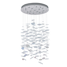Kalco 528051CH - Spettro 36-in 13 Light (50-watt) Chrome Chandelier